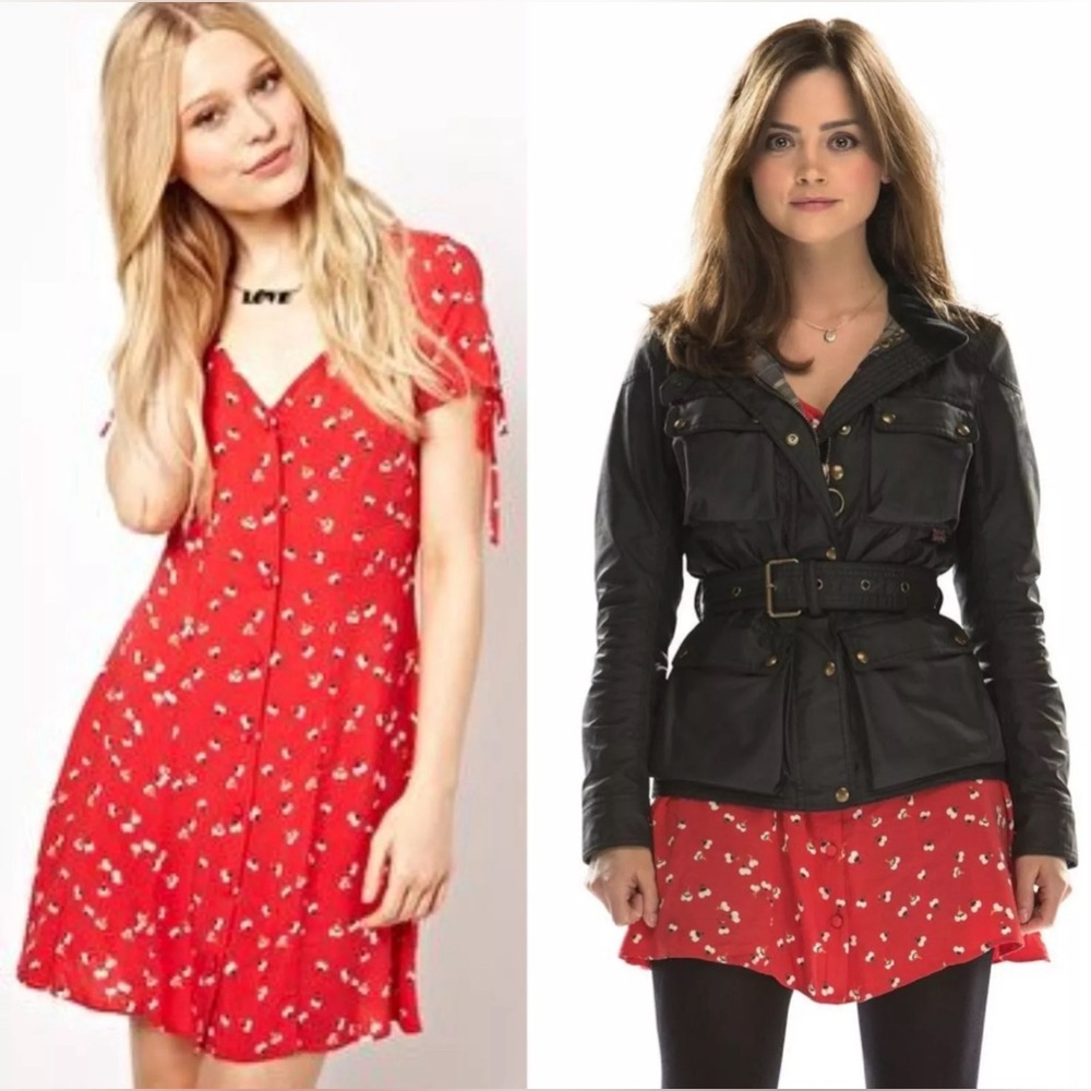 River Island Red Dress ASO Clara Oswald Doctor Who